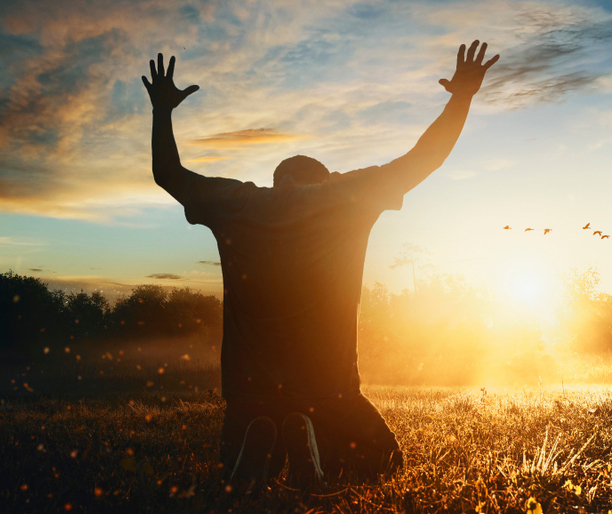 man praying